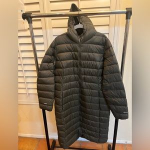 Women’s long down coat.